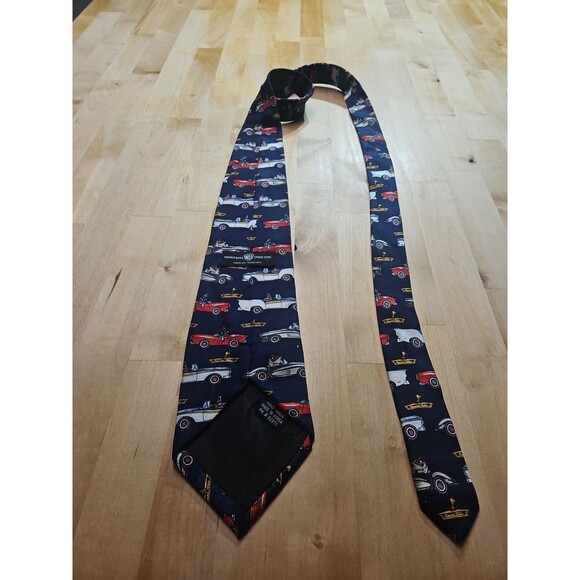 Looney Tunes 1999 Bugs Bunny Daffy Duck Taz Classic Cars Tie Warner Bros Studio - Picture 10 of 10